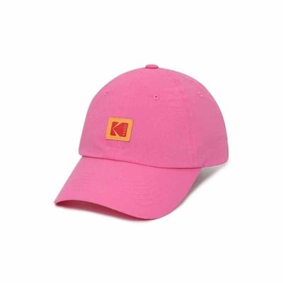 Kodak Apparel Кепка-бейсболка с квадратным логотипом, нейлон, свободный крой, РОЗОВАЯ