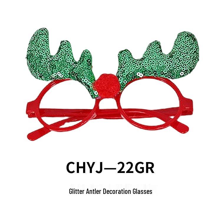 Креативные рождественские очки - Санта, Снеговик, Рога для взрослых и детей