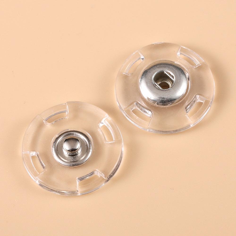 10Pcs Acrylic Snap Button Transparent Snap Fastener Sewing Accessories Fastener