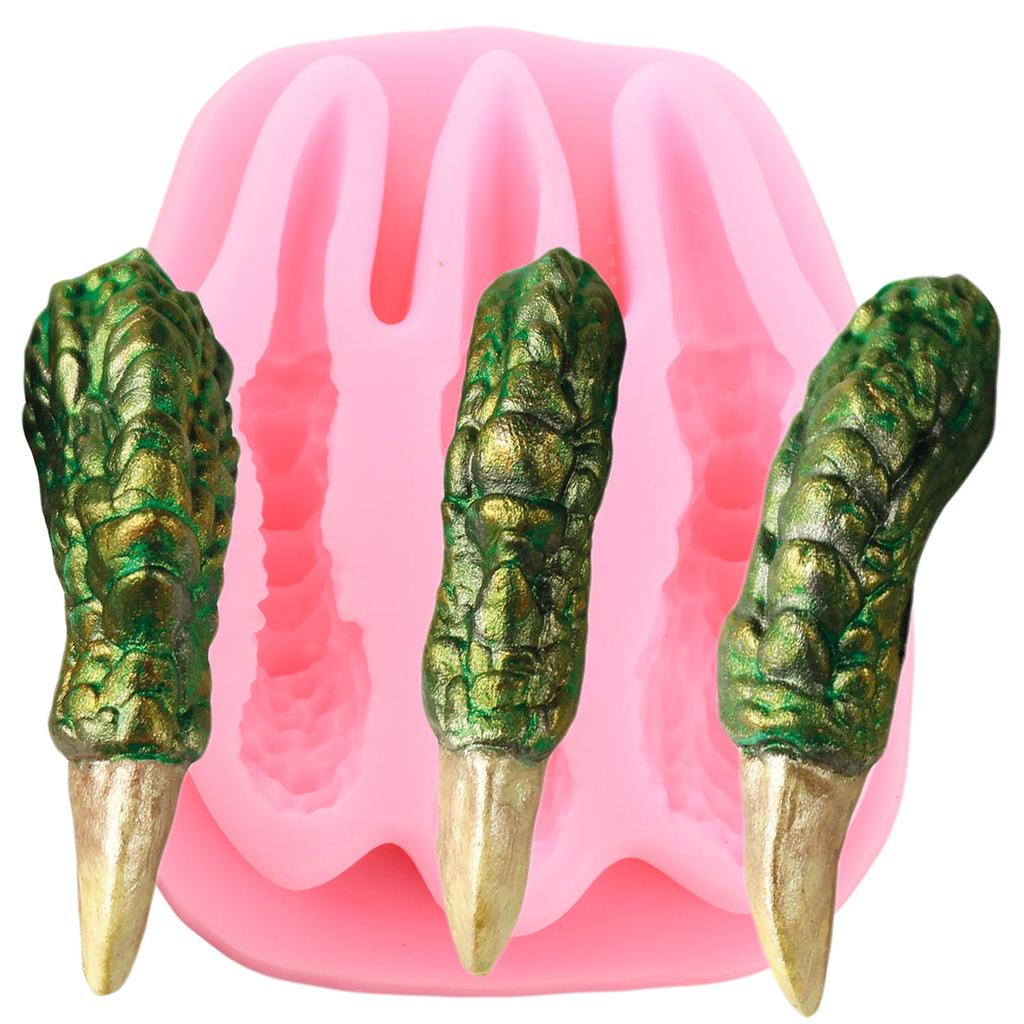 3D лапа динозавра силиконовая форма динозавр формы для помадки формы для шоколадной мастики детский торт на день рождения инструменты для украшения полимерная глина формы для конфет