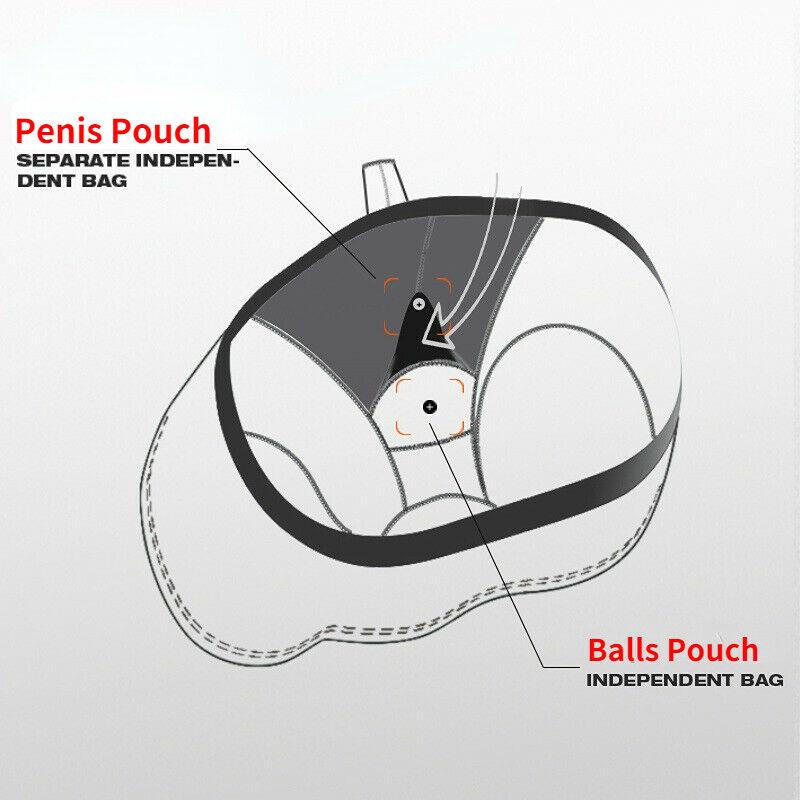 Мужские длинные трусы-боксеры с отдельной сумкой для мошонки, спортивные шорты большого размера, дышащие мужские трусы