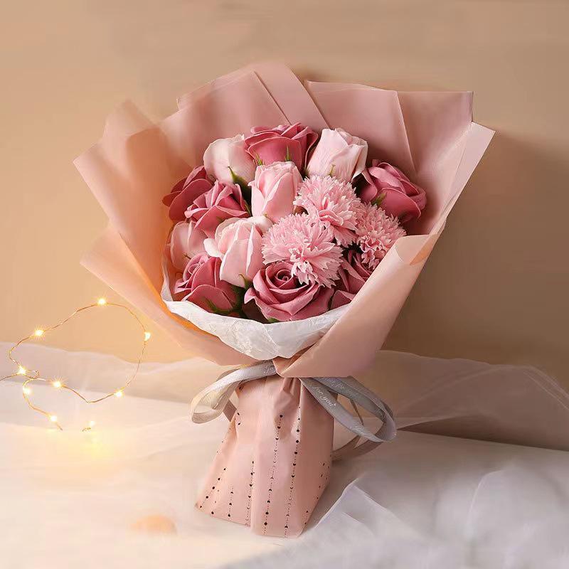 Корейский мыльный букет цветов: Подарок на День святого Валентина, День матери и Международный женский день