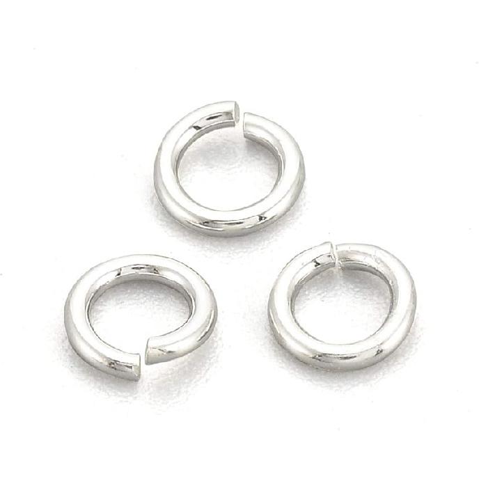 Craftdady 50 шт. 4 мм паяные соединительные кольца стерлинговое серебро 925 пробы закрытые О-образные кольца для изготовления ювелирных изделий