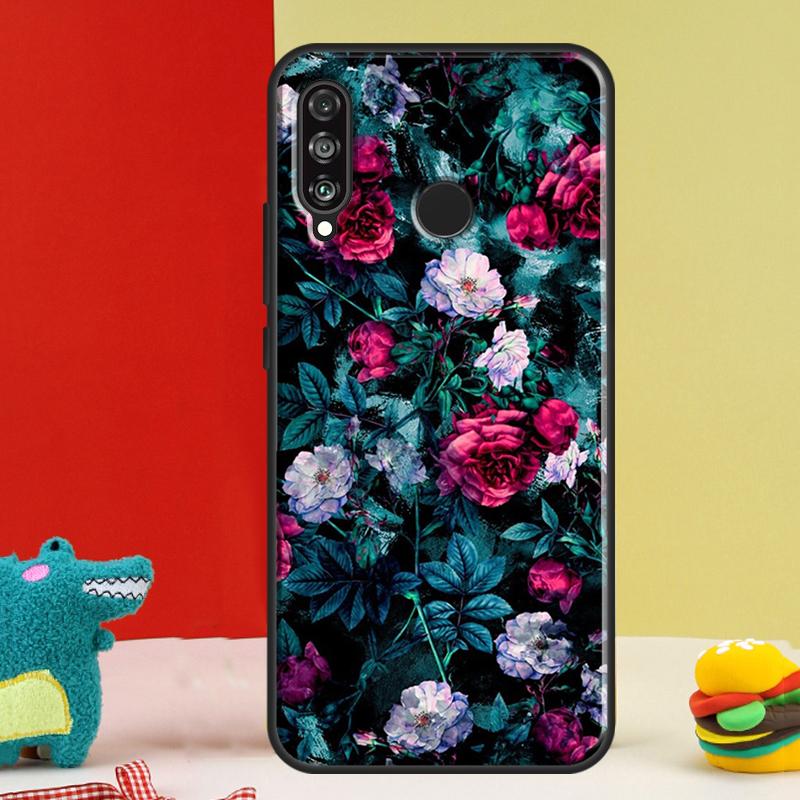 Red Rose Flower For Huawei Nova 12s 12i 11i 8i 9 10 SE Y91 Y90 Y60 Y70 Y72 Y61 P20 P40 P30 Lite P60 Pro Case