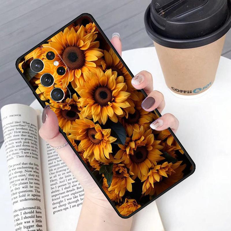 Красивый желтый подсолнух чехол для телефона Обложка Для Samsung Galaxy S24 S25 Ultra S21 S22 Ultra S10E Note 10 Plus Note 20 FE S23