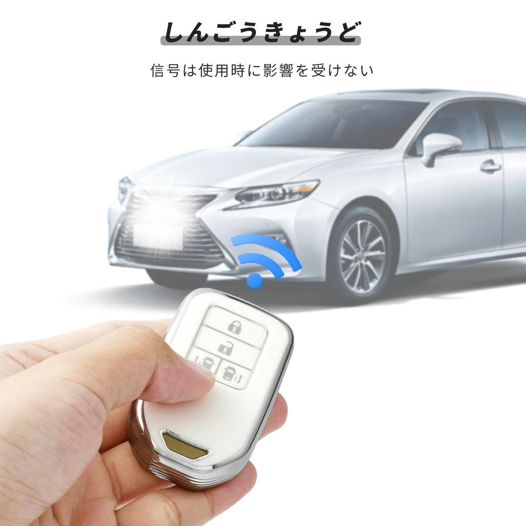 OFFCURVE Чехол для ключа Honda с боковыми кнопками-слайдерами, 4 кнопки для Civic