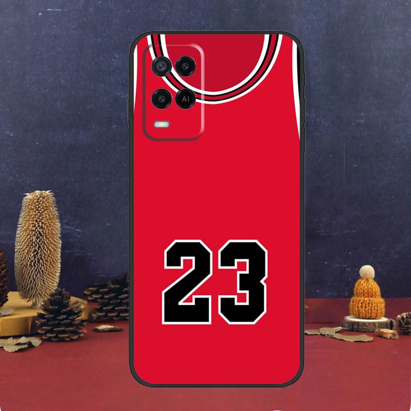 Basketball Number 23 Case For OPPO A54 A74 A94 A98 A78 A79 A16 A76 A96 A5 A9 A17 A77 A15 A52 A72 A53 A57S Cover