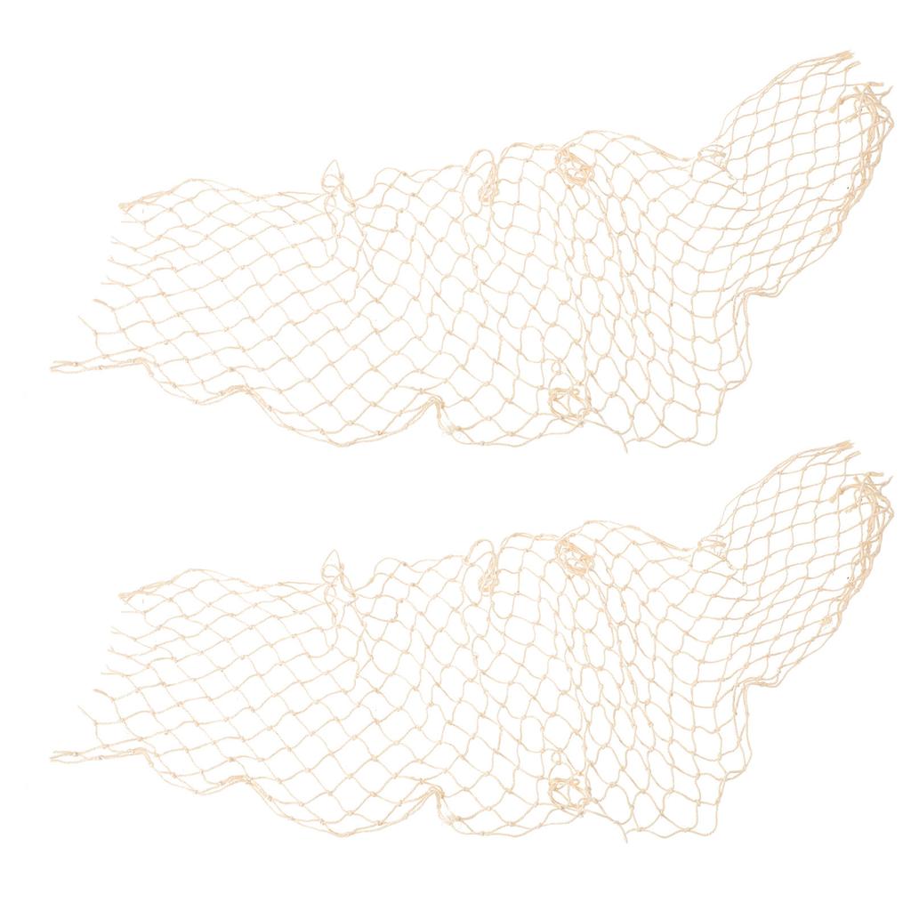 2Pcs Fish Net Decorative Thick Rope Net Ocean Themed Nautical Decor Coastal Bedroom Wall Hanging Under The Sea Birthday Party