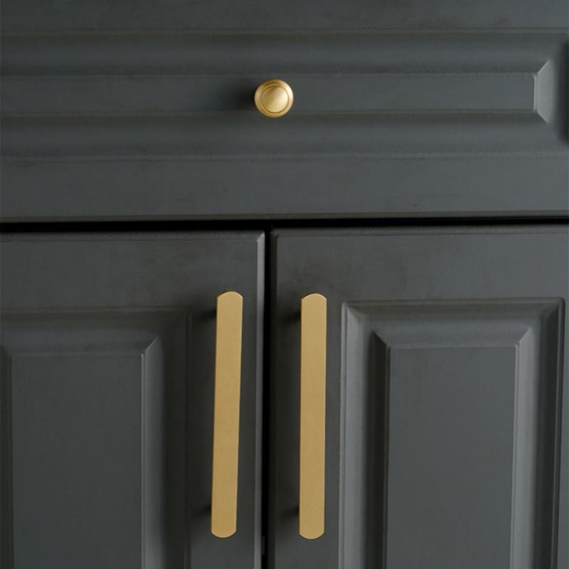 New Chinese Solid Brass Long Handle of Furniture Creative Closet Wardrobe Drawer Knobs Kitchen Cabinet Door Handles Hardware