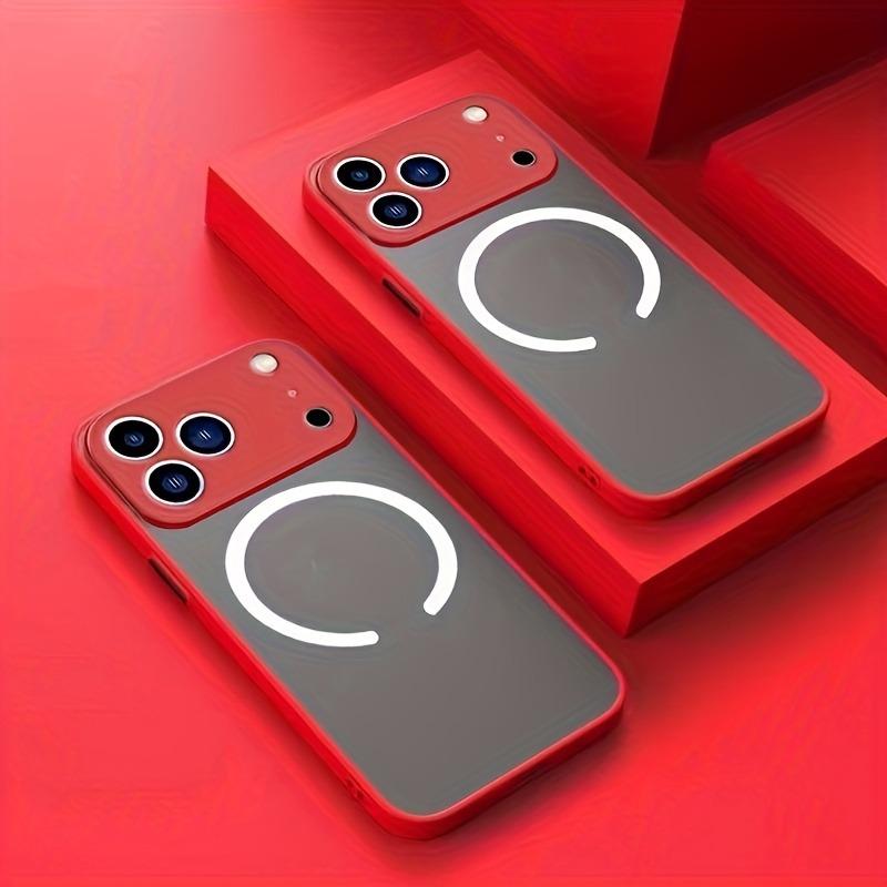 Полупрозрачный Магнитный Бронированный Чехол Для Телефона Для iPhone 17 16 15 14 13 12 Pro Max Plus Air Для Magsafe Магнитная Беспроводная Зарядка Обложка