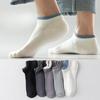 Men's Summer Thin Cotton Deodorant Sweat Absorbing Low Top Mesh Breathable Short Tube Boat Socks