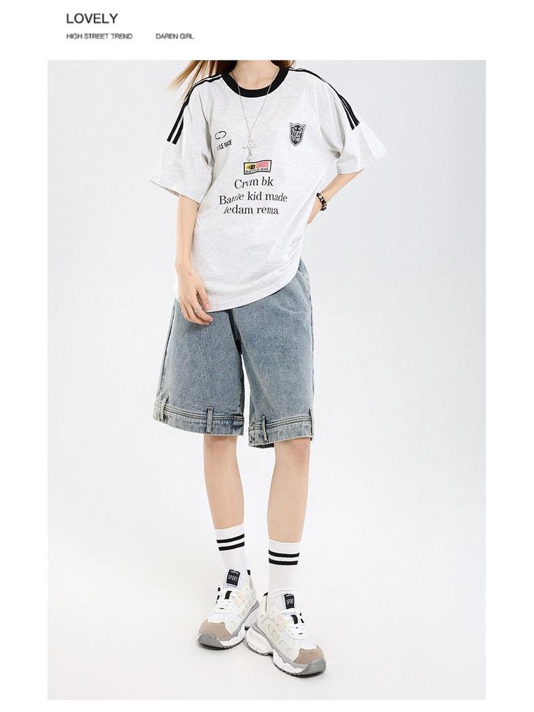 Women's American Retro Wide-Leg Denim Shorts - Summer 2025 Fashion Trend