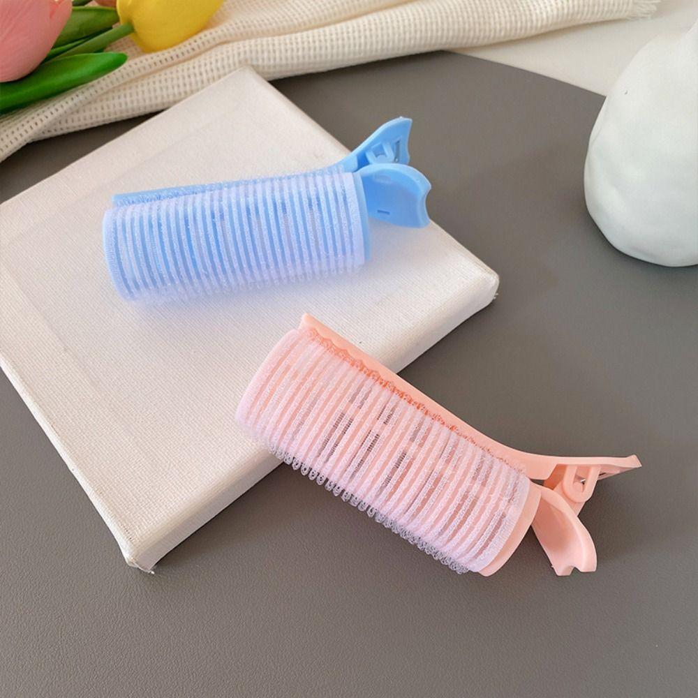 Самоклеящиеся бигуди для волос с челкой, натуральные пушистые зажимы для женщин, бигуди для завивки волос