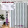 Advanced grey mesh shower curtain Nordic wind waterproof bathroom curtain Toilet dry wet separation PEVA material waterproof