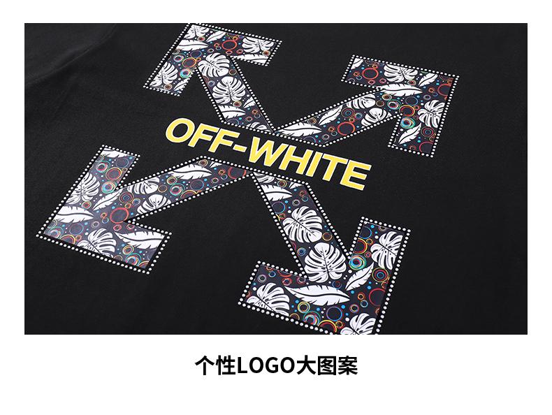 New round neck short sleeved T-shirt for couples, fashionable and cool, decorated with double arrow pattern on half sleeves