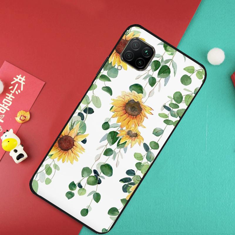 Подсолнух Для Huawei Nova 12S 9 10 SE 7i 8i 11i 12i Y60 Y61 Y70 Y72 Y73 Y90 Y91 P20 P30 P40 Lite Чехол
