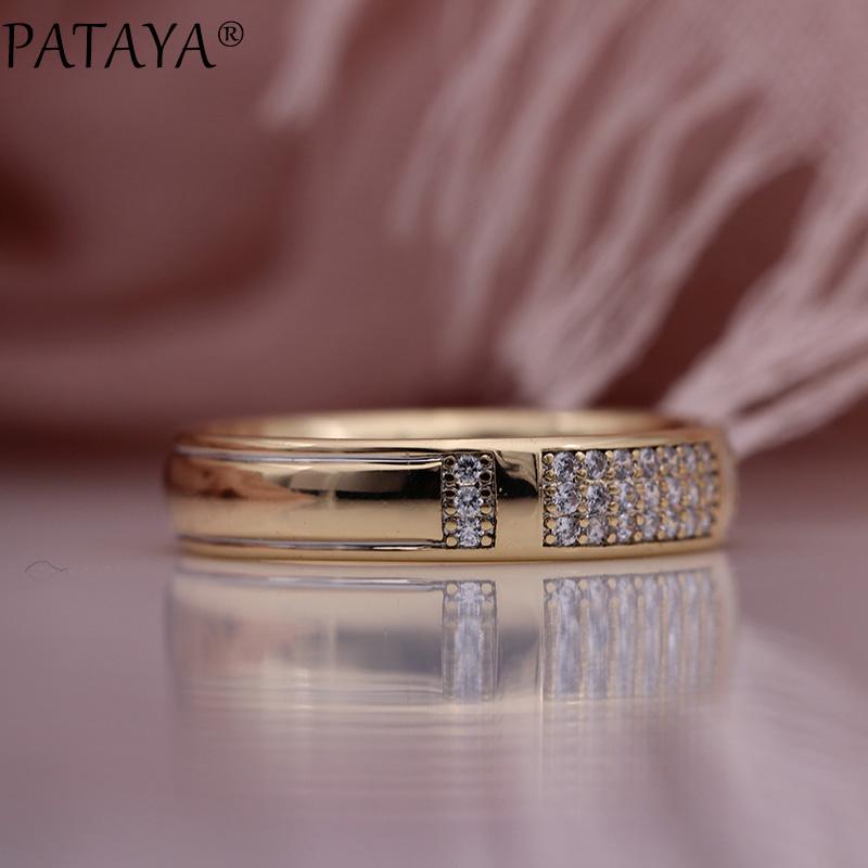 PATAYA элегантное женское кольцо инкрустированное кристаллами