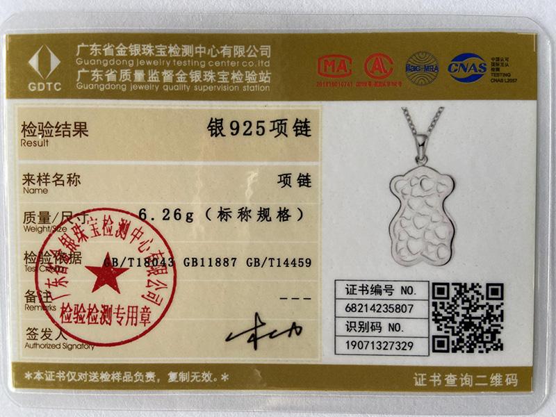 Ожерелье с подвеской в виде плюшевого мишки из стерлингового серебра 925 пробы, модные свадебные украшения