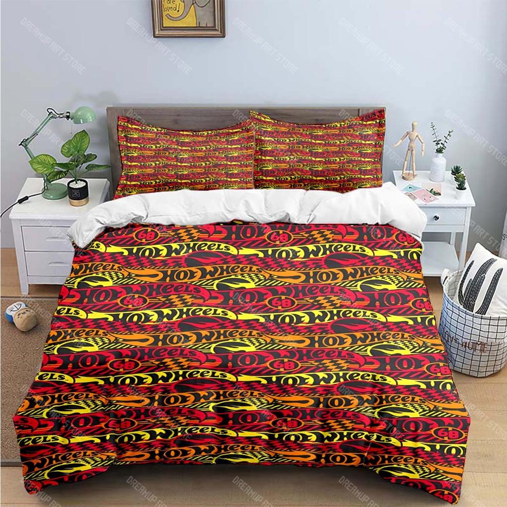 3D Мода Мультяшный Горячий Принт W-Колеса Комплекты Постельного Белья Постельные Принадлежности Комплект Пододеяльник Комплект Одеяла Комплект Постельного Белья Роскошный Подарок