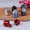 Mini Waterproof Aluminum Alloy Pill Box Bottle Holder Container Keychain