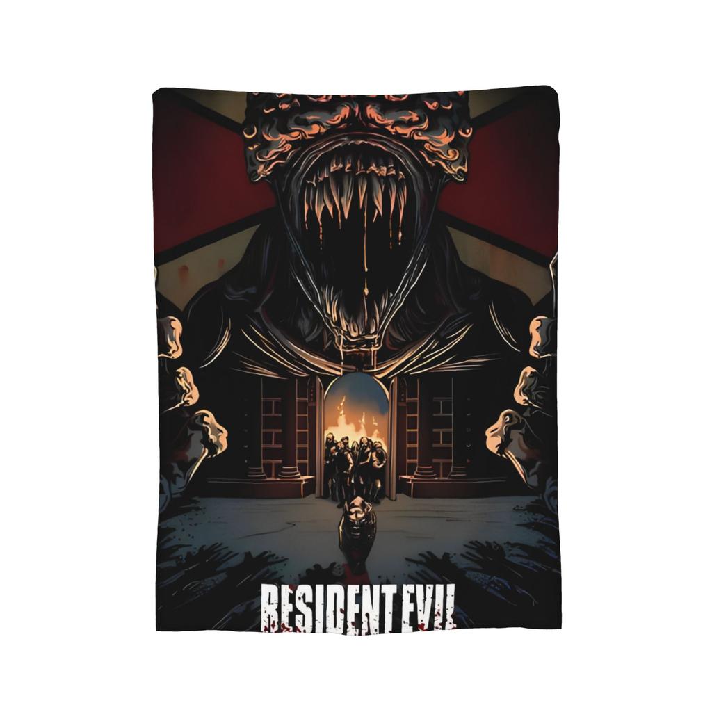 Злобные жители Остерегайтесь Крысиного одеяла Фланелевый принт Леон Кеннеди Ультрамягкое покрывало для постели Наружные покрывала