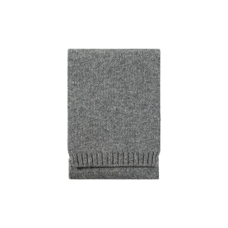 100% Wool Scarf Women Slim Knit Lightweight Elegant Neck Warmer In Chic Neutral Tones