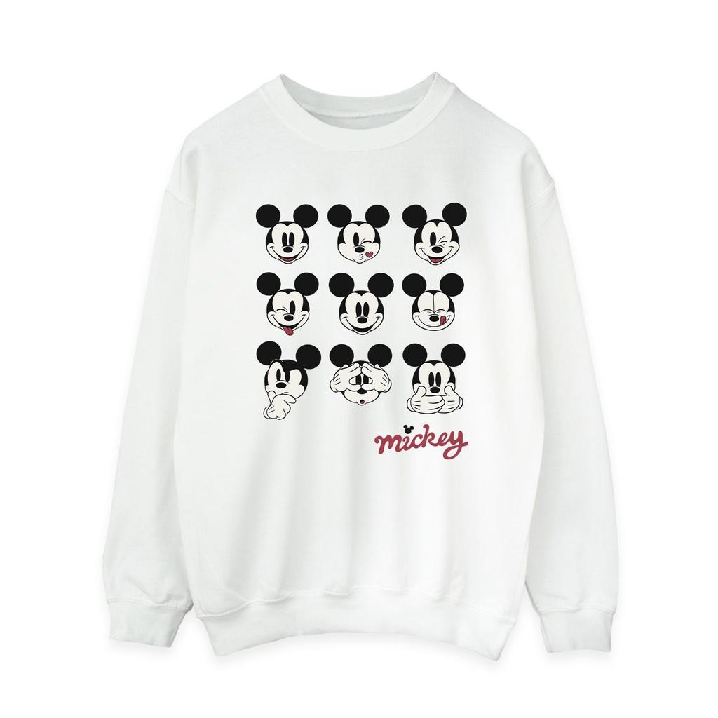 Disney Womens/Ladies Mickey Mouse Many Faces Sweatshirt