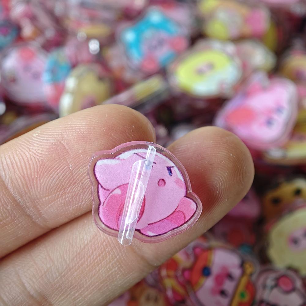 50 шт./комплект Kirby Аниме Смоляные Аксессуары Милое Изображение Ламинированный Акрил Kawaii Крем-Клей Чехол для Телефона Холодильник DIY Подарок Наклейка