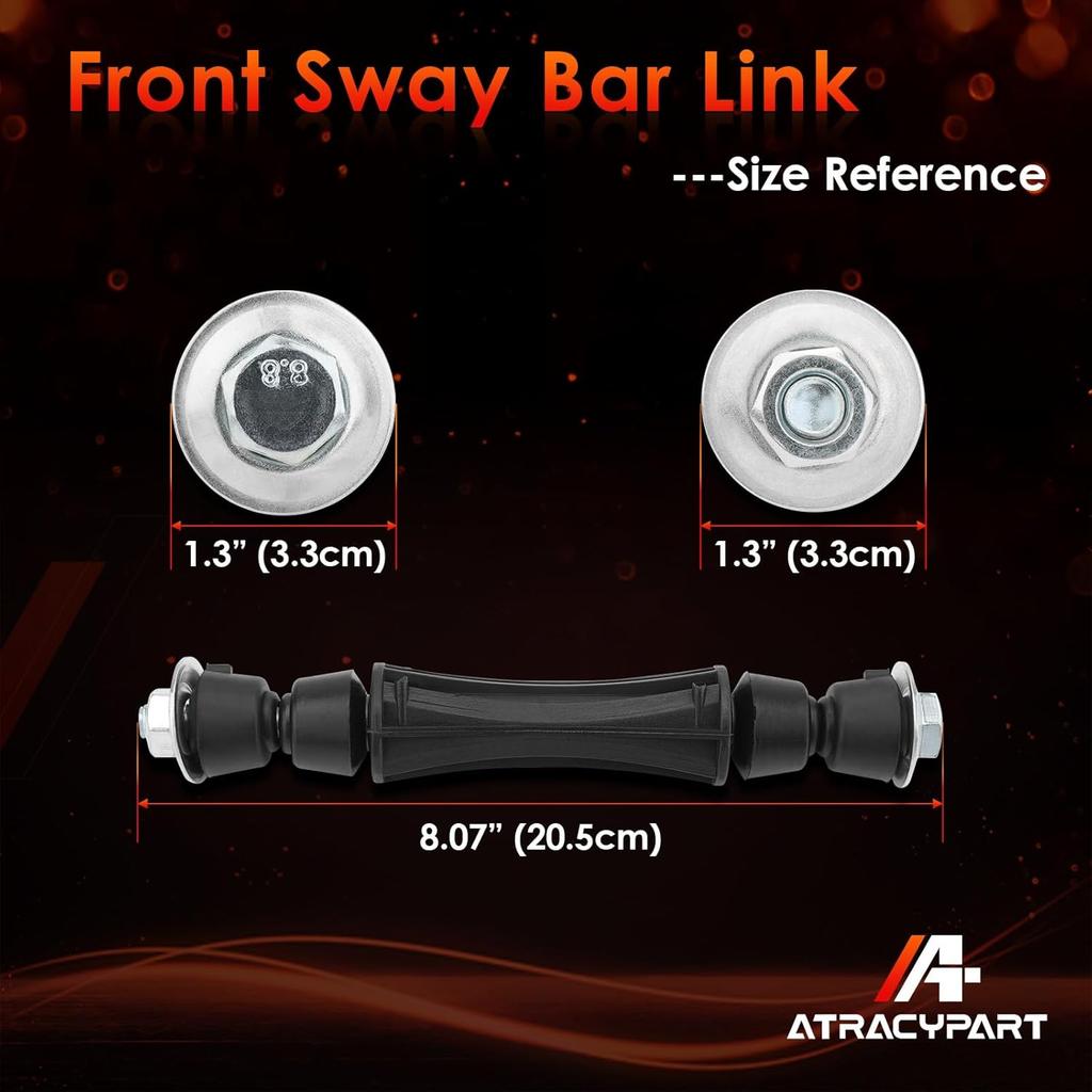 Front Sway Bar Stabilizer Links 2 Pcs Left & Right, Compatible With 1983- Chevy Silverado 1500, Avalanche, Tahoe, Suburban, GMC Sierra 1500 Yukon &