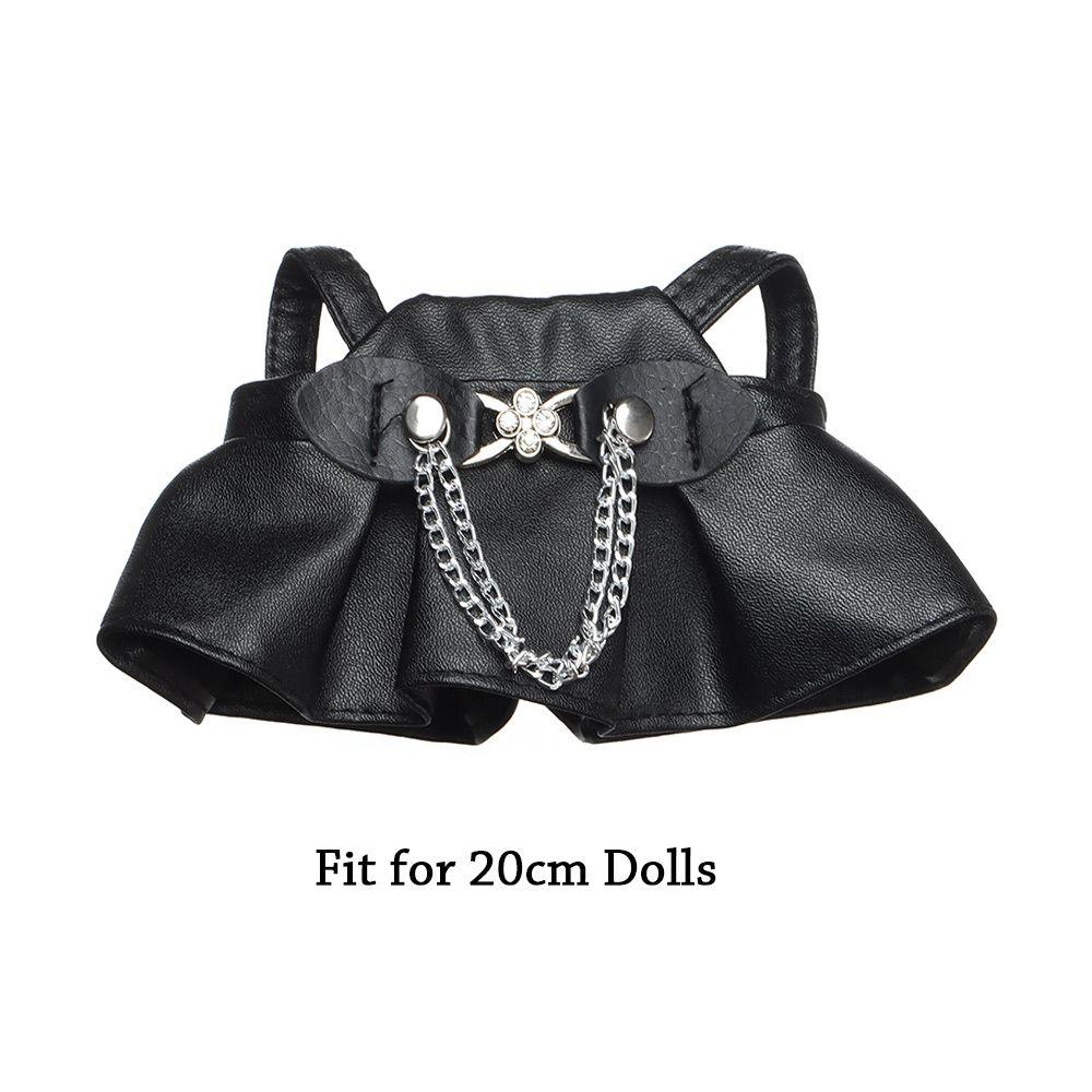 Suit Clothing Plush Doll's Clothes PU Leather Jacket 20cm Doll Overalls Doll Outfit Accessories