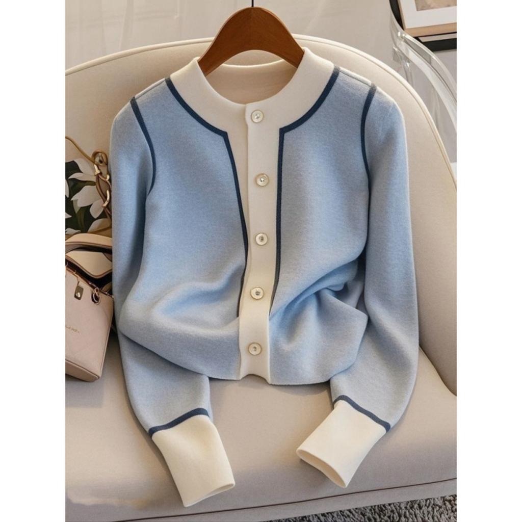 Осенний Новый Вязаный Кардиган Высококлассный Холодный Дизайн Свитер Женский Модный Повседневный Свободный Топ