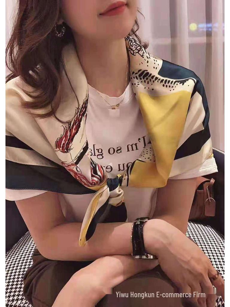 Новый женский шелковый шарф – Живопись «Тысячи миль рек и гор», шаль в китайском стиле, идеальный подарок на День матери.