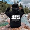 Толстовка Jesus Saves Христианская графическая толстовка Женская толстовка с круглым вырезом с библейскими стихами Вера Топ Повседневные топы