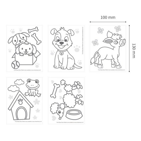 Amos 10.5ml X 10 Types of Glass Deco Set, Mixed Colors, 1 Set, a Popular Character In Korea