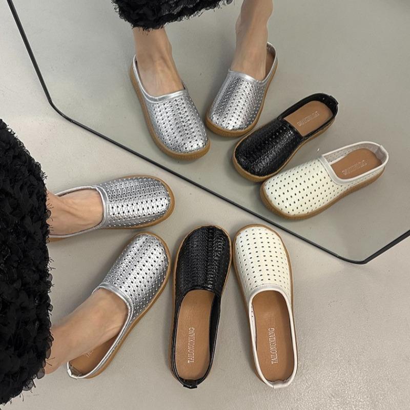 Модные летние женские балетки, шлепанцы, повседневные мюли, модные сандалии с ремешком на пятке 2025, новые женские удобные шлепанцы для ходьбы, сандалии для женщин