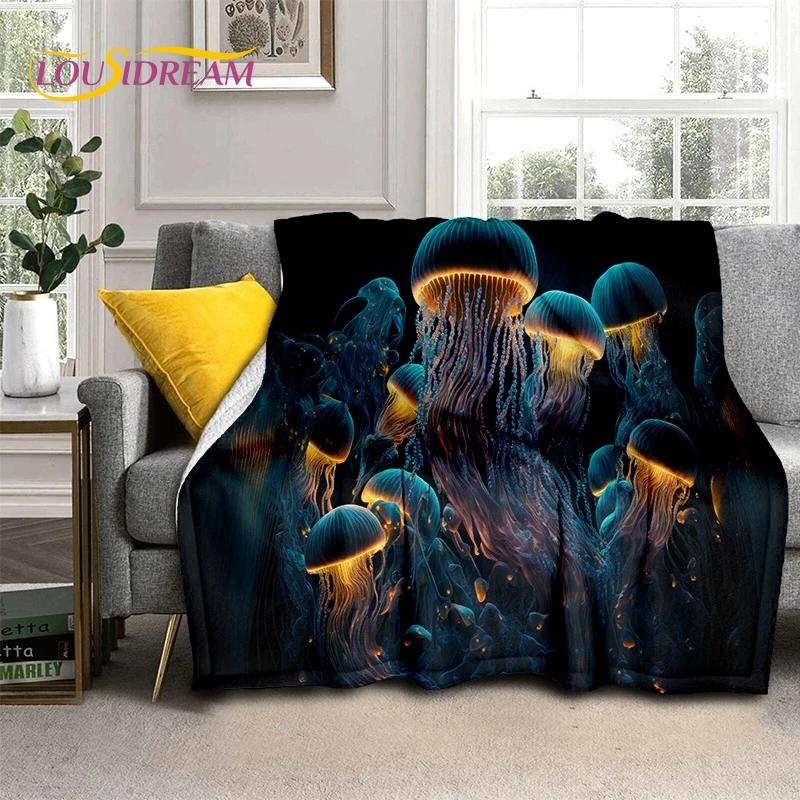 3D Подводный мир Морское дно Дельфин Мультфильм Мягкое фланелевое одеяло для кровати спальни дивана пикника, плед для отдыха на открытом воздухе