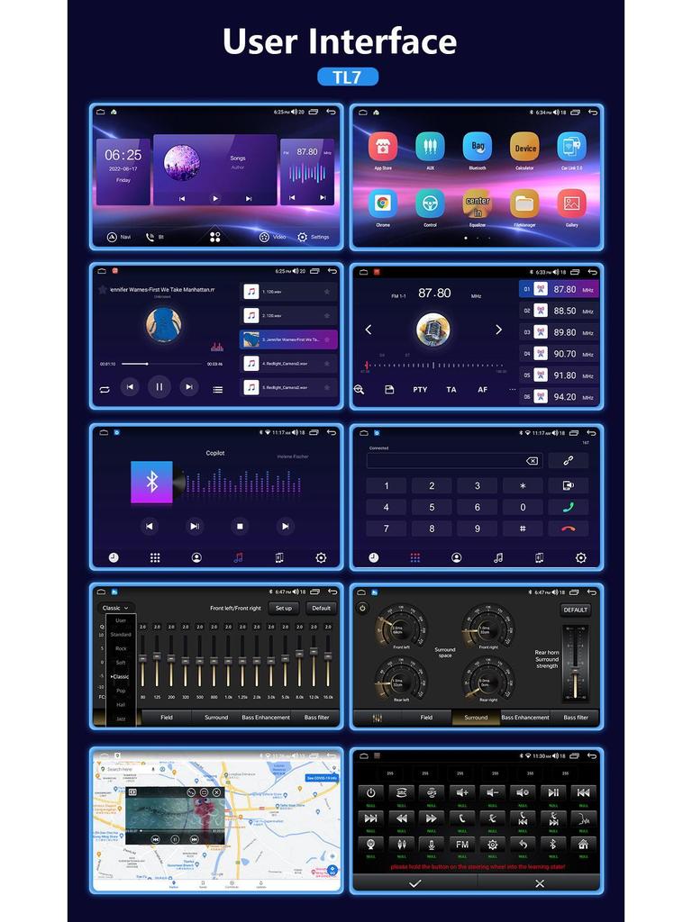 Android Large Screen Navigator for SsangYong Kyron 2005-2005