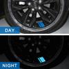 TOMALL 6pcs Wheel Rim Stripe Reflective Sticker Car Vinyl Reflective Safety Decoration Stripe Universal Rim Decal Bumper Fender Accessories (Blue)