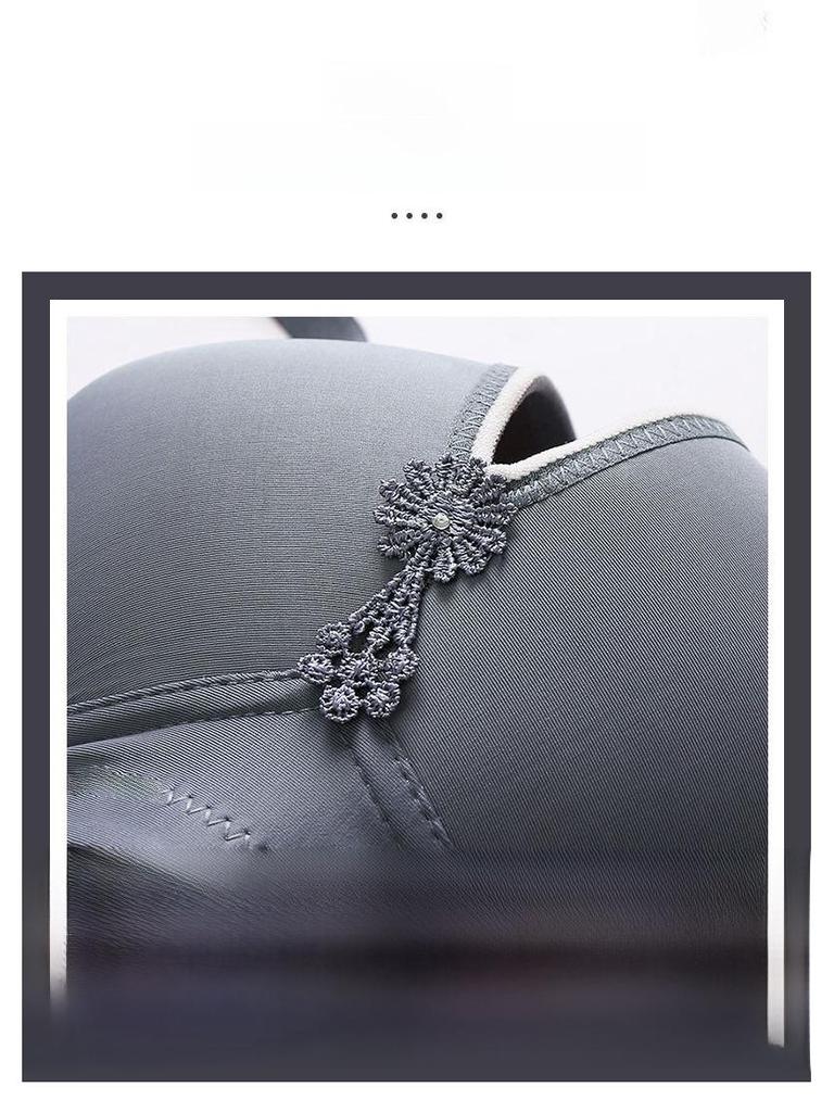 Cross-Border Smooth Push-Up Bra: Non-Magnetic, 3-Row Buckle Design for Middle-Aged & Elderly Moms