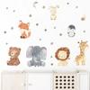 2PC Cartoon Cute Africa Animals Wall Stickers Elephant Giraffe Bear Fox Home Decoration