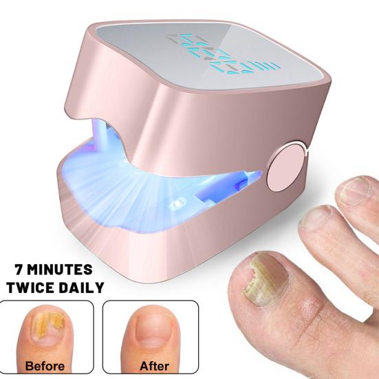Portable Nail Therapy Lamp 910nm Infrared & 407nm Blue Light for Toenail Health Nail Fungus Treatment Device for Thick Damaged Nails