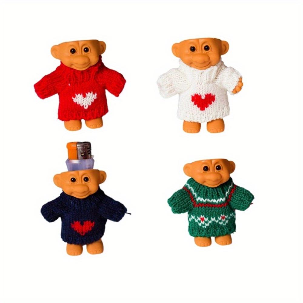 Набор губной помады для куклы-тролля, крутая и творческая личность, маленькая ретро-игрушка Thunderbolt в свитере, милая