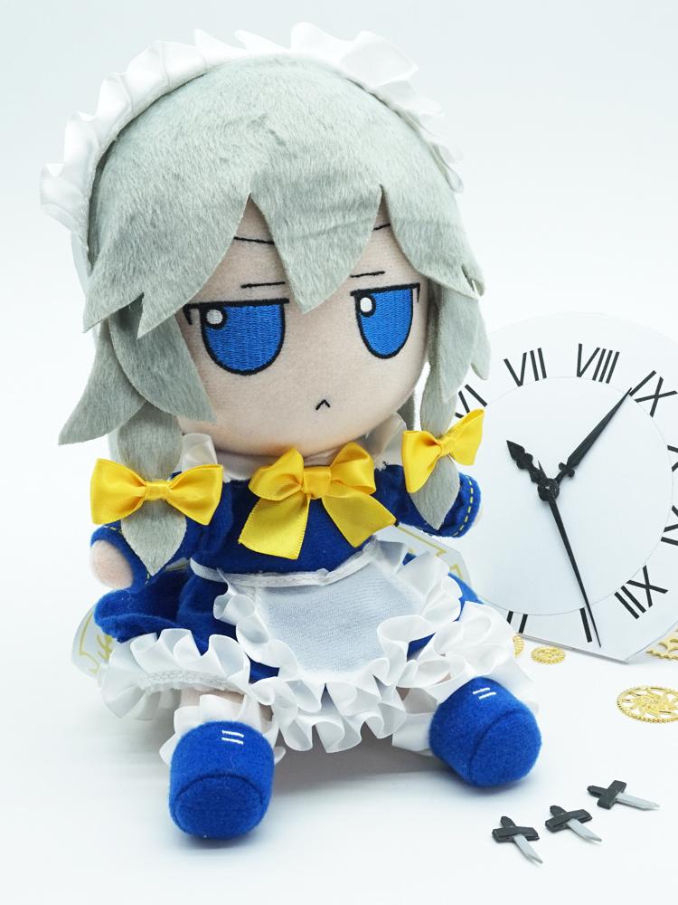 Touhou Project Izayoi Sakuya Plush Toy Fumo Inu Sakuya Plushie Figure Doll Lovely Cosplay Pillow Anime for Fans Birthday Gifts