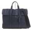 Briefcase Metropolitan Portfolio Navy Leather Mens 58097 Used