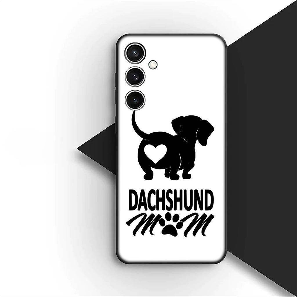 Cover for Samsung Galaxy S24 S25 S23 FE Ultra Plus S7 Edge S25+ S23+ A56 5G Casing Silicone Phone Case Wallpaper Dachshund Dog