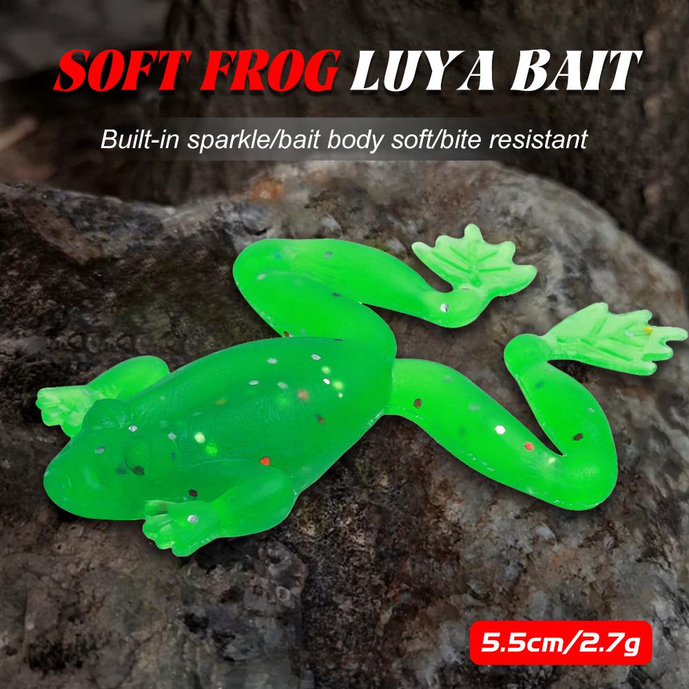 5 шт./пакет, воблер-лягушка, мягкие приманки, 3D глаза, искусственная силиконовая приманка-лягушка для сома, окуня, окуня, щуки, рыболовные снасти