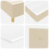 Box Spring Bed with Mattress Cream 190 x 140 cm Fabric