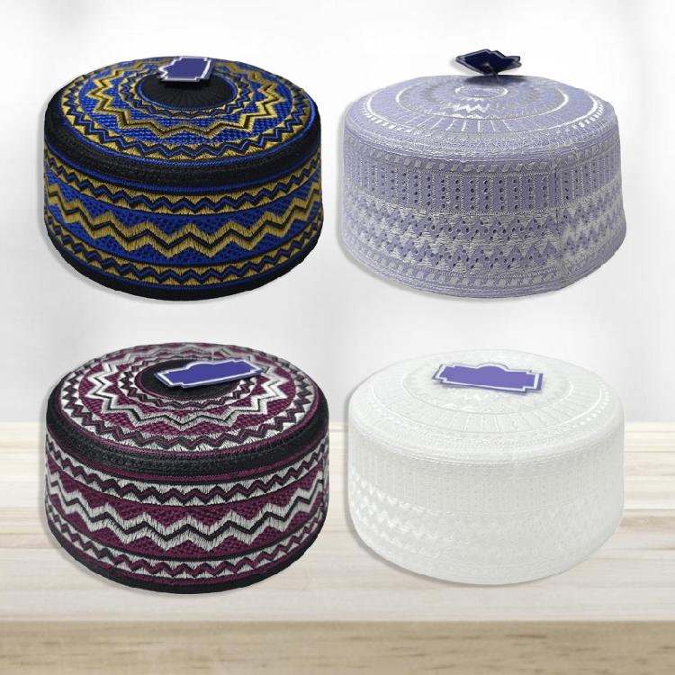 Тюрбаны для мужчин Дышащая хлопковая шляпа куфи Круглая арабская шляпа Исламская шапочка-тюбетейка