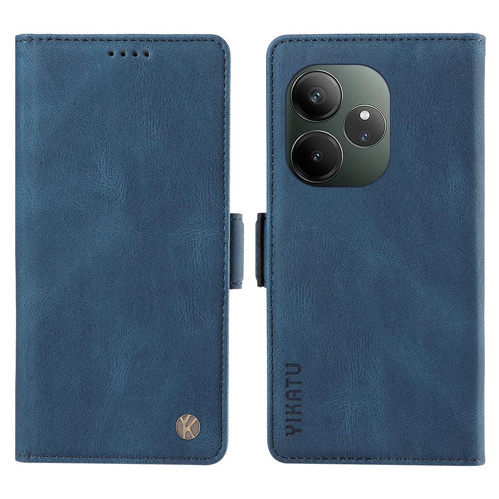 Для Realme GT 6 5G Чехол из ПУ кожи Чехол для телефона с держателем для карт Боковые магнитные застежки