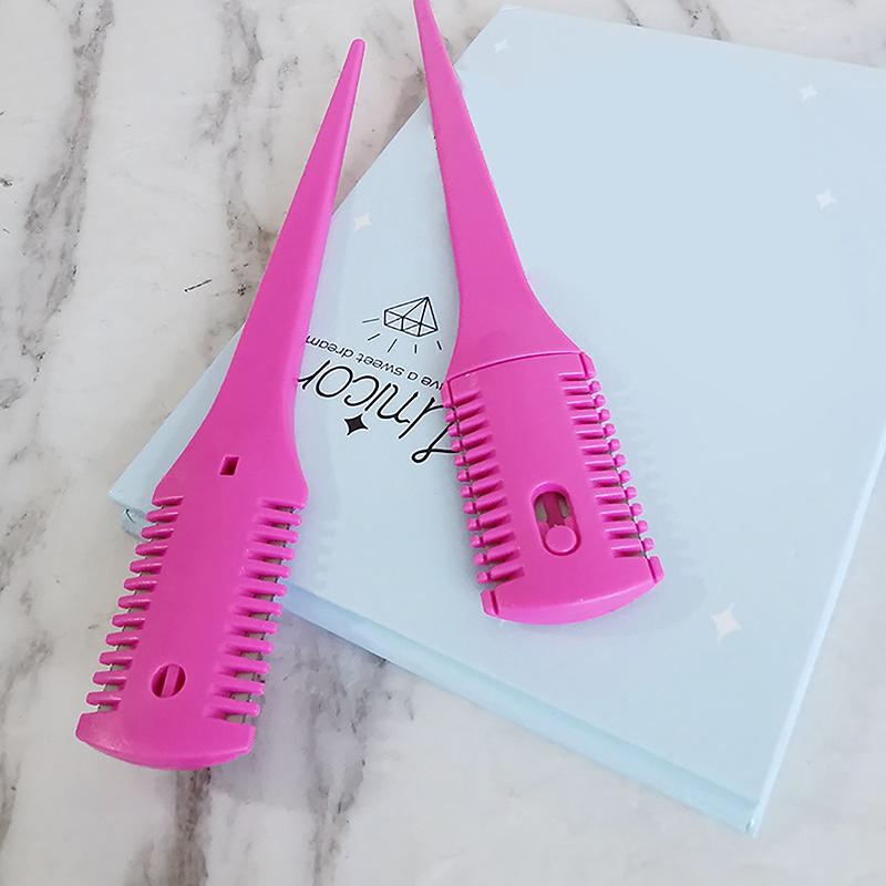 Расческа для стрижки волос, щетки для волос с лезвиями бритвы, триммер для волос, инструмент для истончения, парикмахерский инструмент, парикмахерский инструмент, инструменты для укладки своими руками